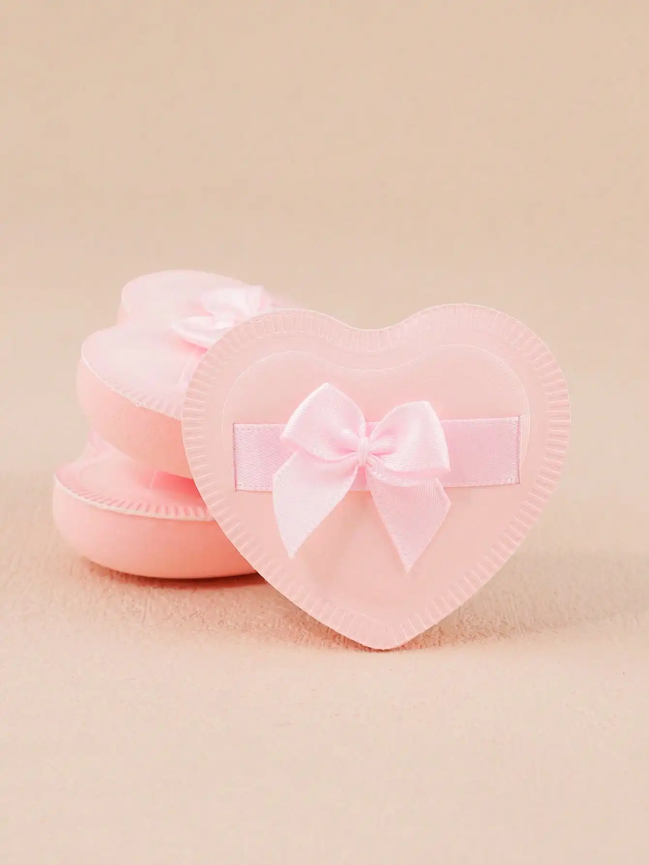 Heart-Shaped Finger Powder Puff Latex-Free Makeup Tool Finger Air Cushion Sponge Powder Puff Set, Makeup Puff