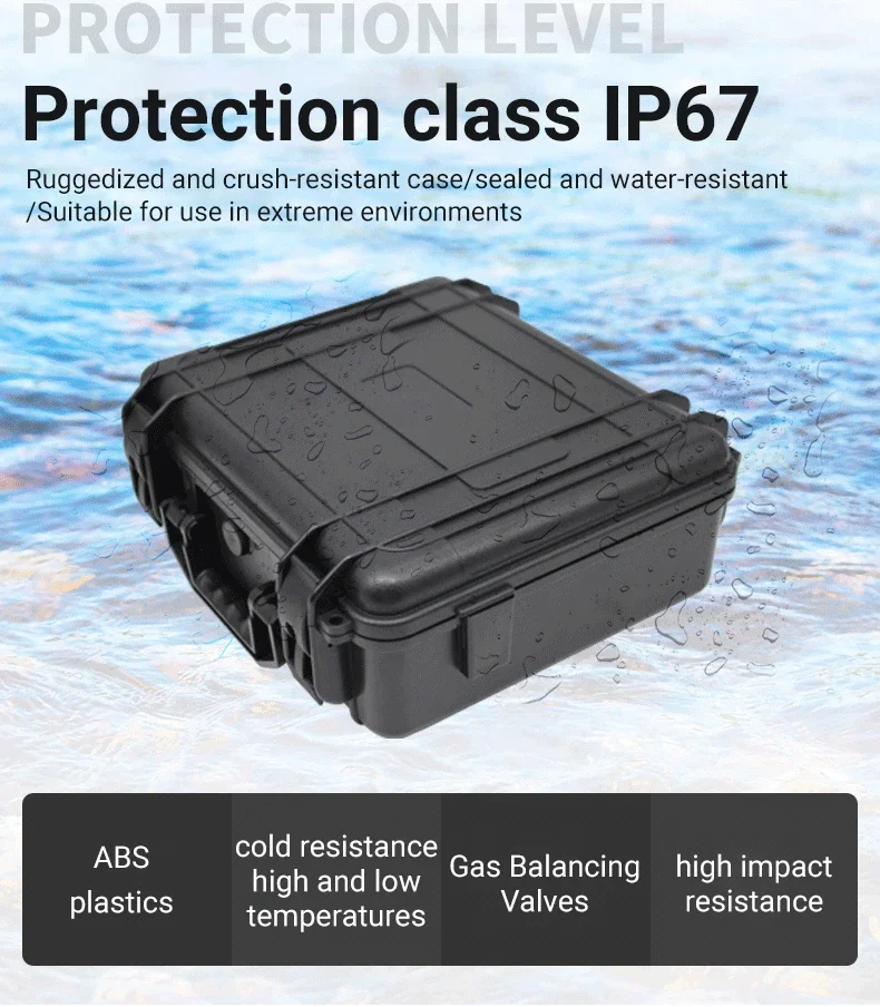 Safety Protection Multifunctional Toolbox Waterproof Shockproof Biological Transport Case Outdoor Instrument Plastic Trolley Bag