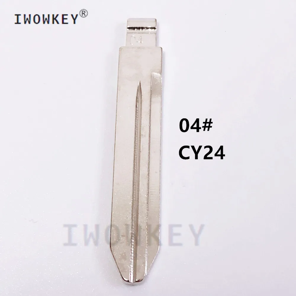 10pcs 04# CY24 Metal Uncut Blank Flip Remote Key Blade for Keydiy KD JMD Car Key Blanks