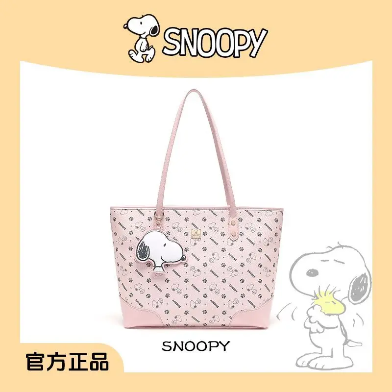 

Snoopy cartoon cute tote bag creative kawaii girls fashion high-end shoulder handbag anime peripheral Christmas Halloween gift.