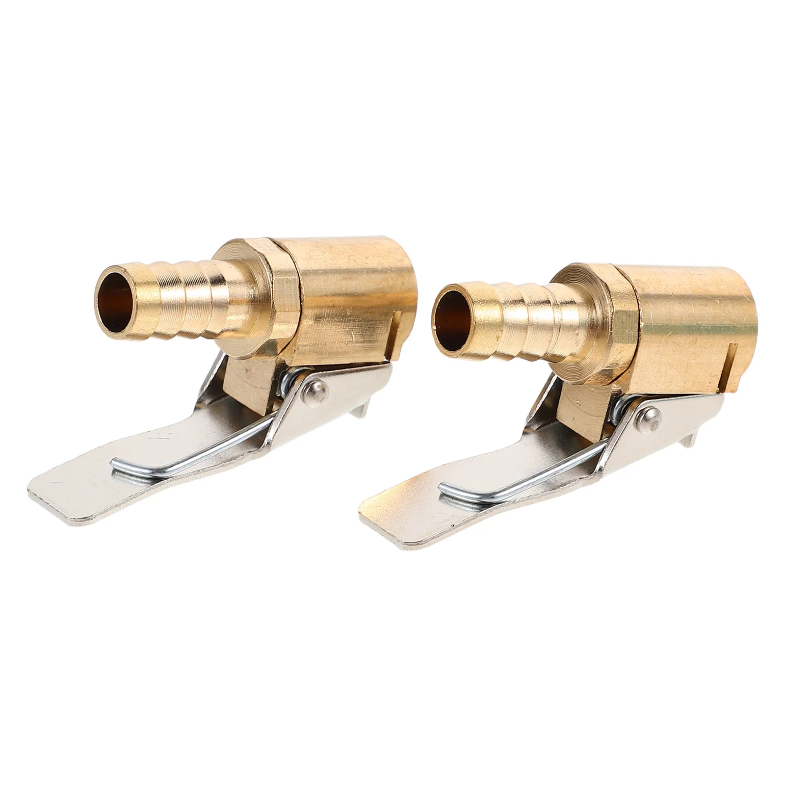 

2pcs Tire Inflator Adapter 8Mm Copper Air Chuck Clip-On For Car Bike Tires Quick Connect Nozzle Inflation Valve Connector