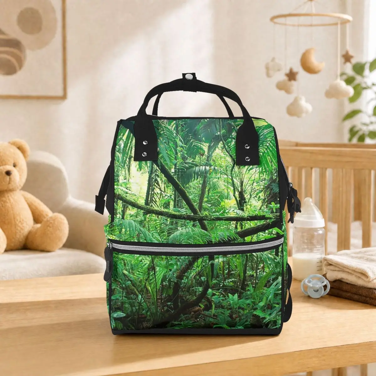 Rainforest Tropical Plants Student Backpack School Bag Hiking Travel Daypack for Men Women Bookbag Shoulder Bags