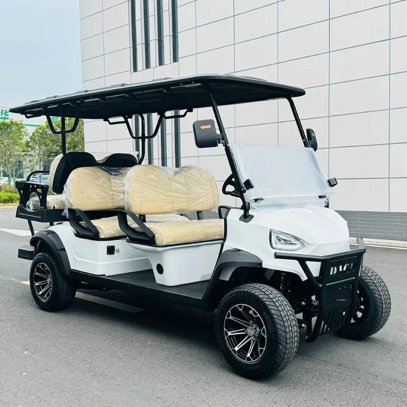 Manufacturer Certified CE New Export 4+2 Seater Off-Road Electric ATV 6 Seat Electric Golf Course Car For Hunting Cart