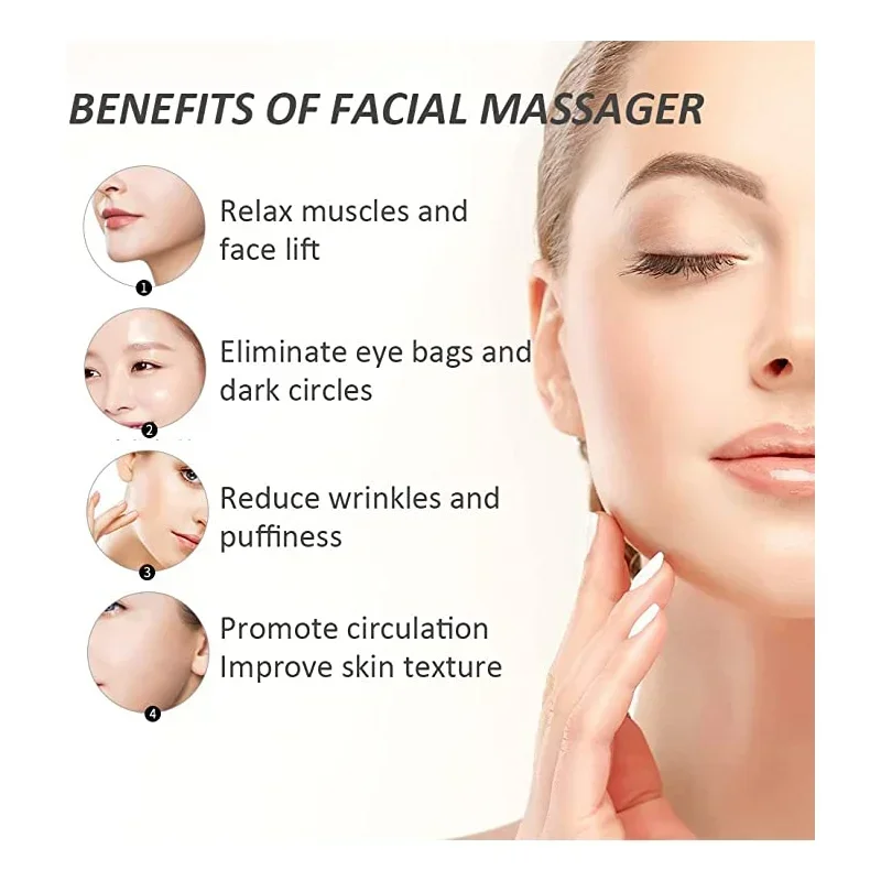 Novo rolo elétrico de massagem facial com micro corrente 4d, rolo de beleza para lifting facial, anti-envelhecimento e remoção de rugas, ferramenta de cuidados faciais