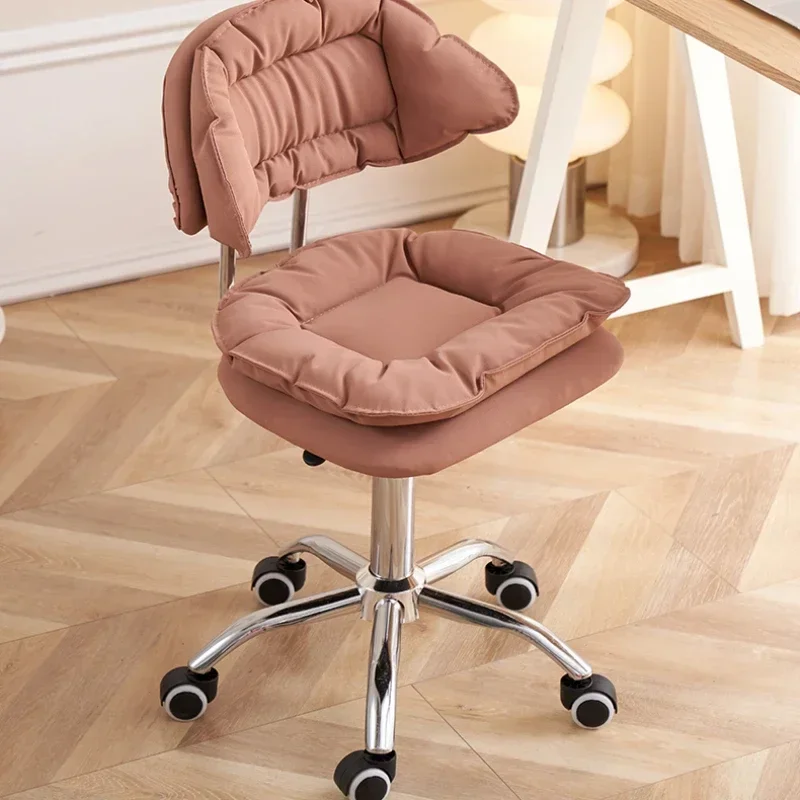 Stylish Dorm Desk Chair Double Soft Cushion Office Chair Adjustable Lift Bedroom Dressing Chair Comfortable and Practical