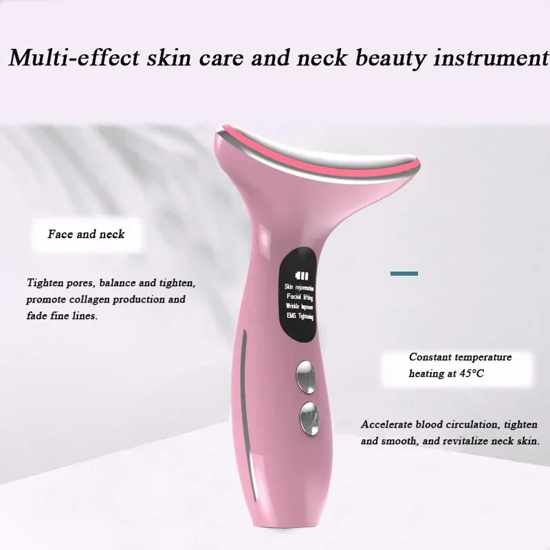 الرقبة تدليك الوجه 3 ألوان LED مكافحة الرقبة التجاعيد تتلاشى خطوط الرقبة الرقبة الرعاية مدلك الخامس خط الذقن رفع الأجهزة