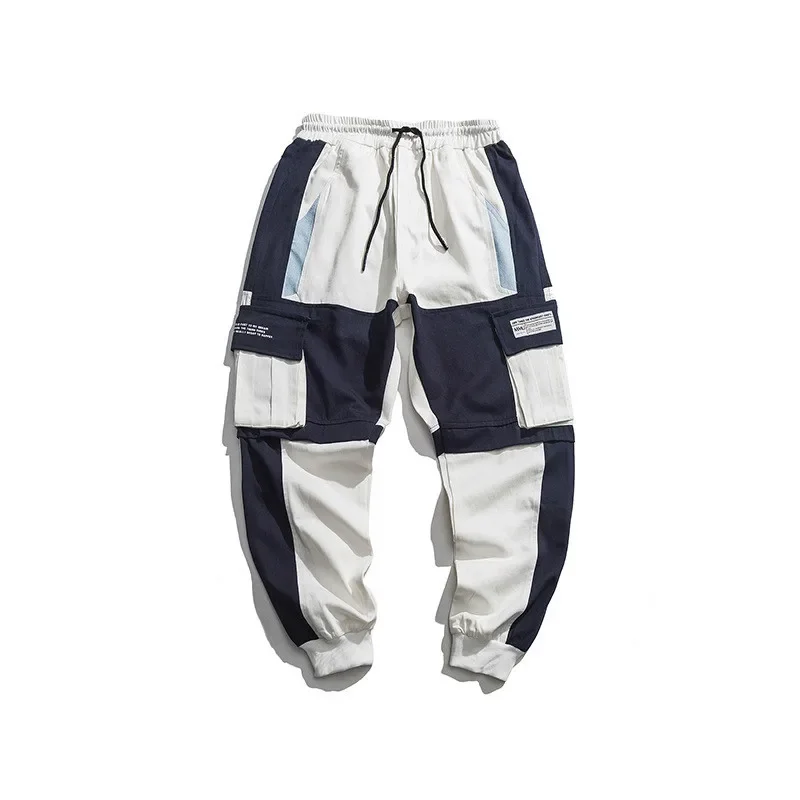 

Prowow Ribbons Harem Joggers Men Cargo Pants Streetwear 2021 Hip Hop Casual Pockets Track Pants Male Harajuku Fashion Trousers