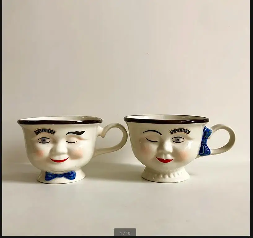 

275ml Ceramic Mug Human Face Coffee Cup Couple Cups Milk Tea Water Glasses Breakfast Mugs