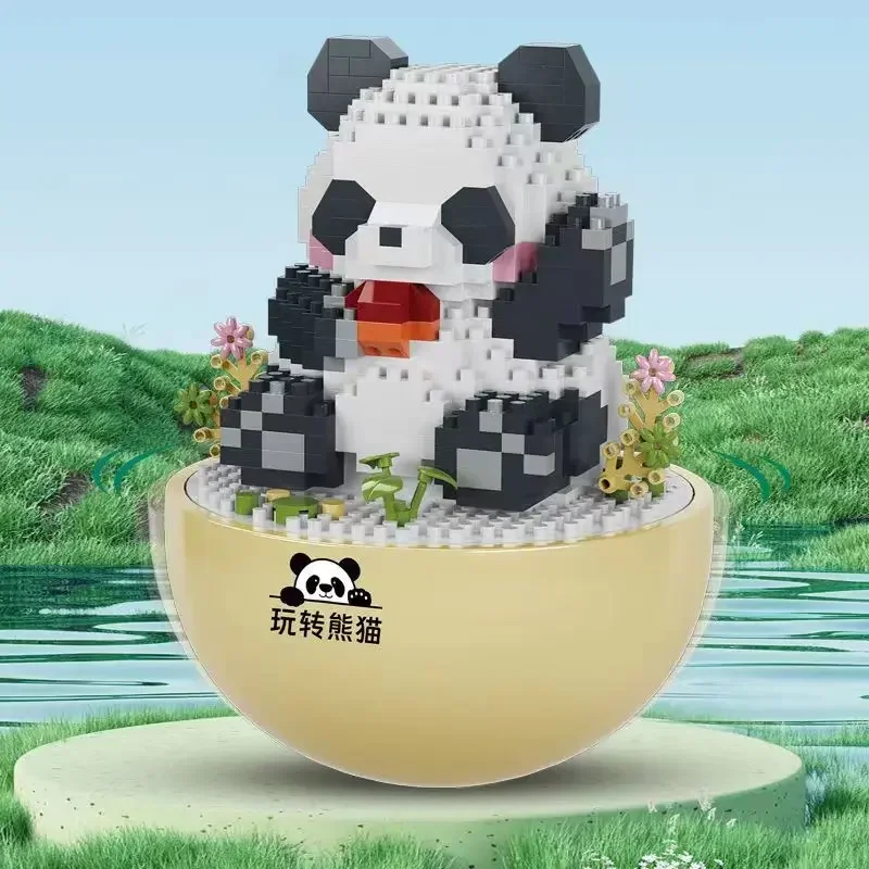 

China-Chic Panda Tumbler Building Block Small Particle Assembly Toy Children's Gift Decorations