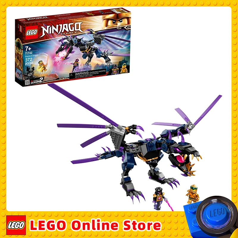 LEGO NINJAGO Legacy Overlord Dragon 71742 Ninja Playset Building Kit Posable Dragon Toy for Birthday Gift (372 Pieces)