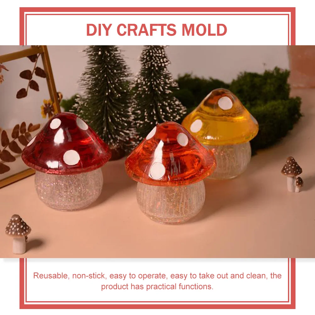 

Silicone Mushroom Mold Epoxy Mushroom Jar Casting Mold Flexible Crafts Storage Jar