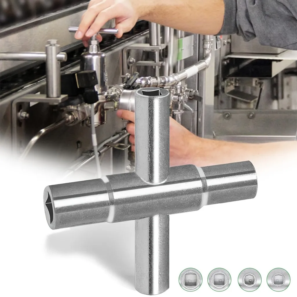 

4-Way Heavy-Duty Wrench - 4 Sizes, Plumbing Repairs, Residential & Commercial Fit