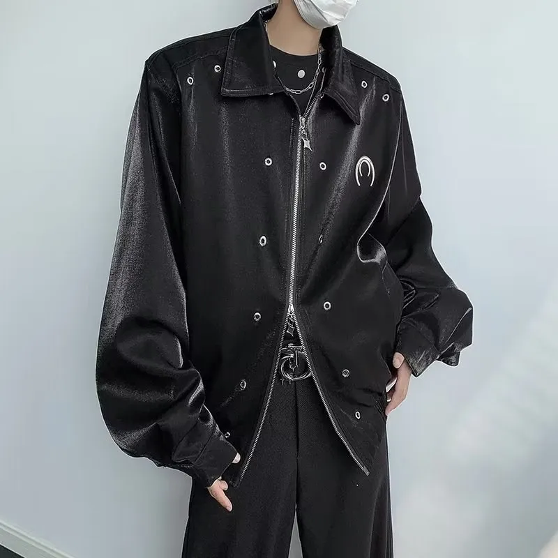 

ort Motorcycle Jaet oulder Pads ex Spring Autumn Faion Design Street Sle Men's Women's Casual Outerwear