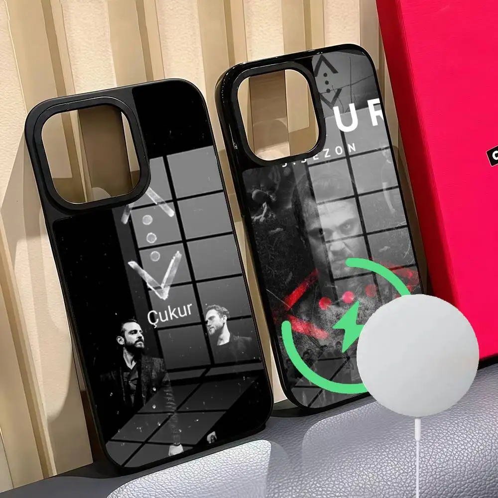 

Turkish TV Series Cukur Phone Case For Iphone 16 15 14 12 11 13 Pro Max Mini Puls Magnetic Glass Cover