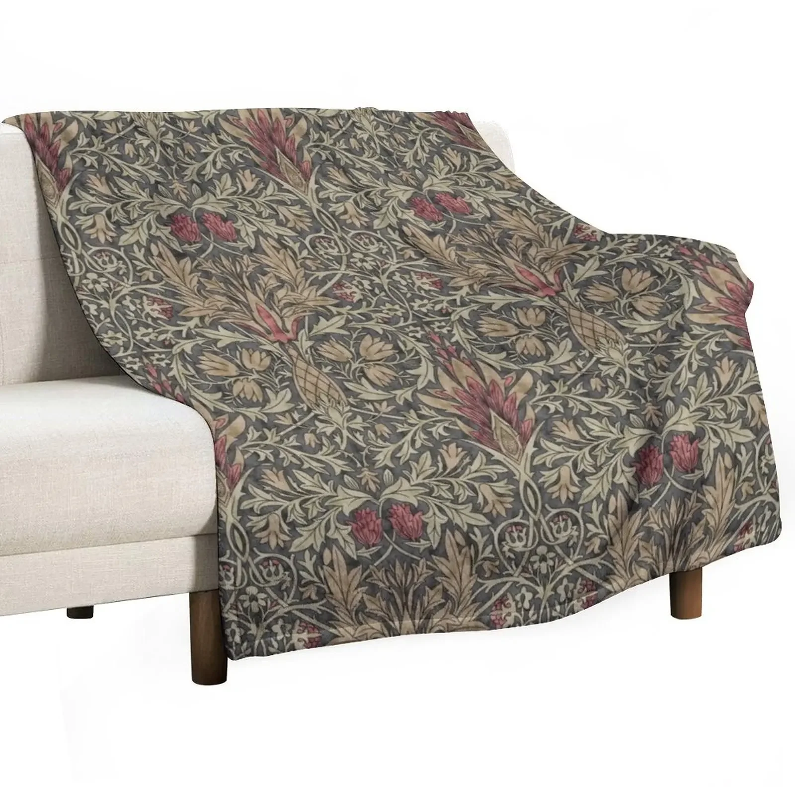 

Snakeshead Smoke William Morris Pattern Throw Blanket Hairys Flannels Blankets