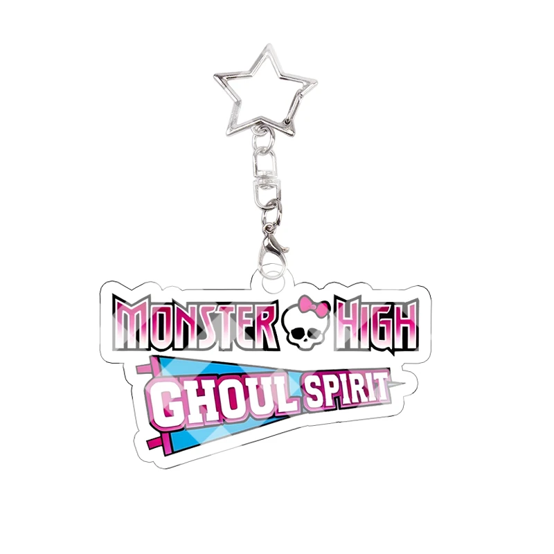 Monster Girl Acryl-Schlüsselanhänger Kawaii Fledermaus-Wimpel Totenkopf Rosa Schleife Exquisiter Studenten-Cosplay-Requisiten-Taschenanhänger Schlüsselring Geburtstagsgeschenk – Detail 12