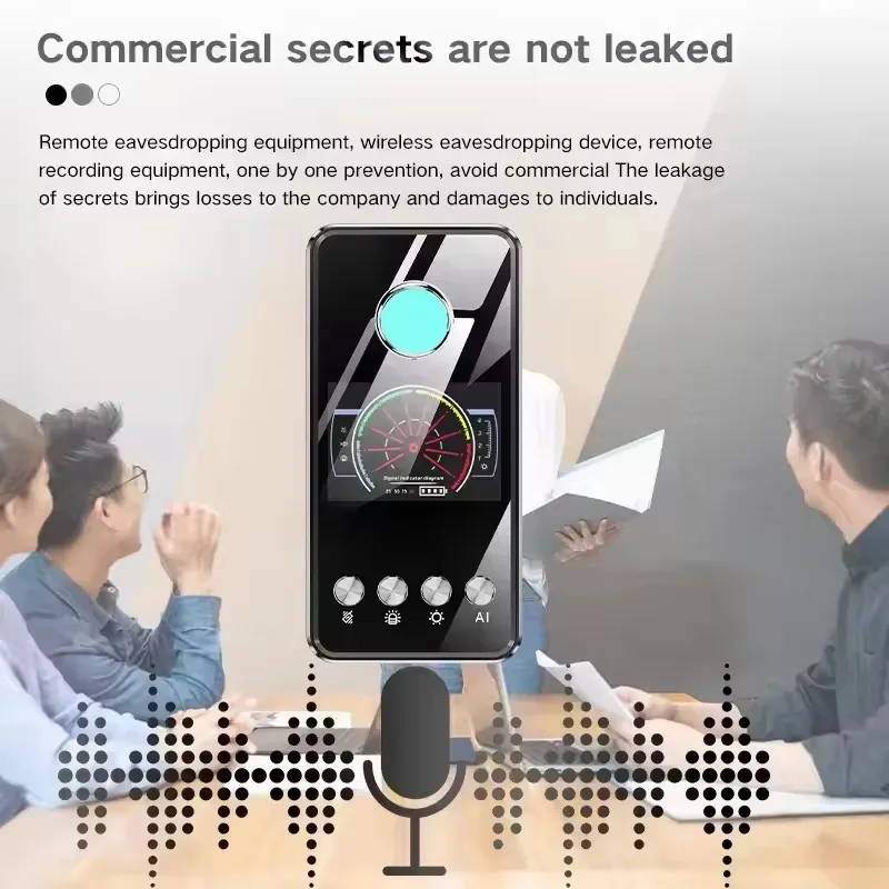 Professional Laser Infrared Detector Cameras RF Signal GPS Tracker Bug Anti Spy Detector Anti-Tracking Wiretapping Camera Search