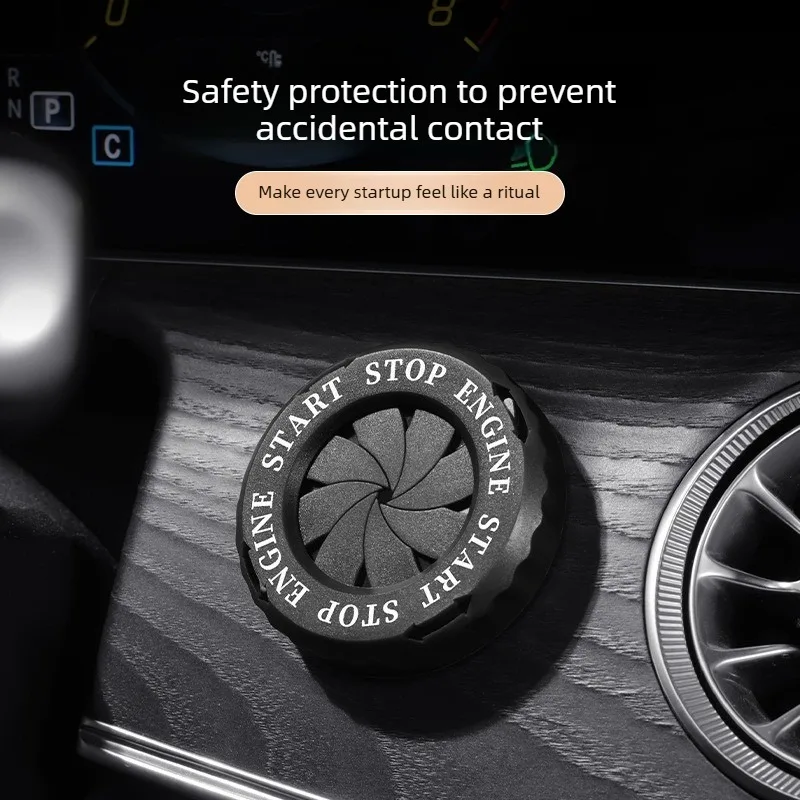 Ignition Device Decor Motorcycle Key Cover Car Interior Sticker Decorative Rotary Push To Start Button Cover for Motorcycle Lock view 4