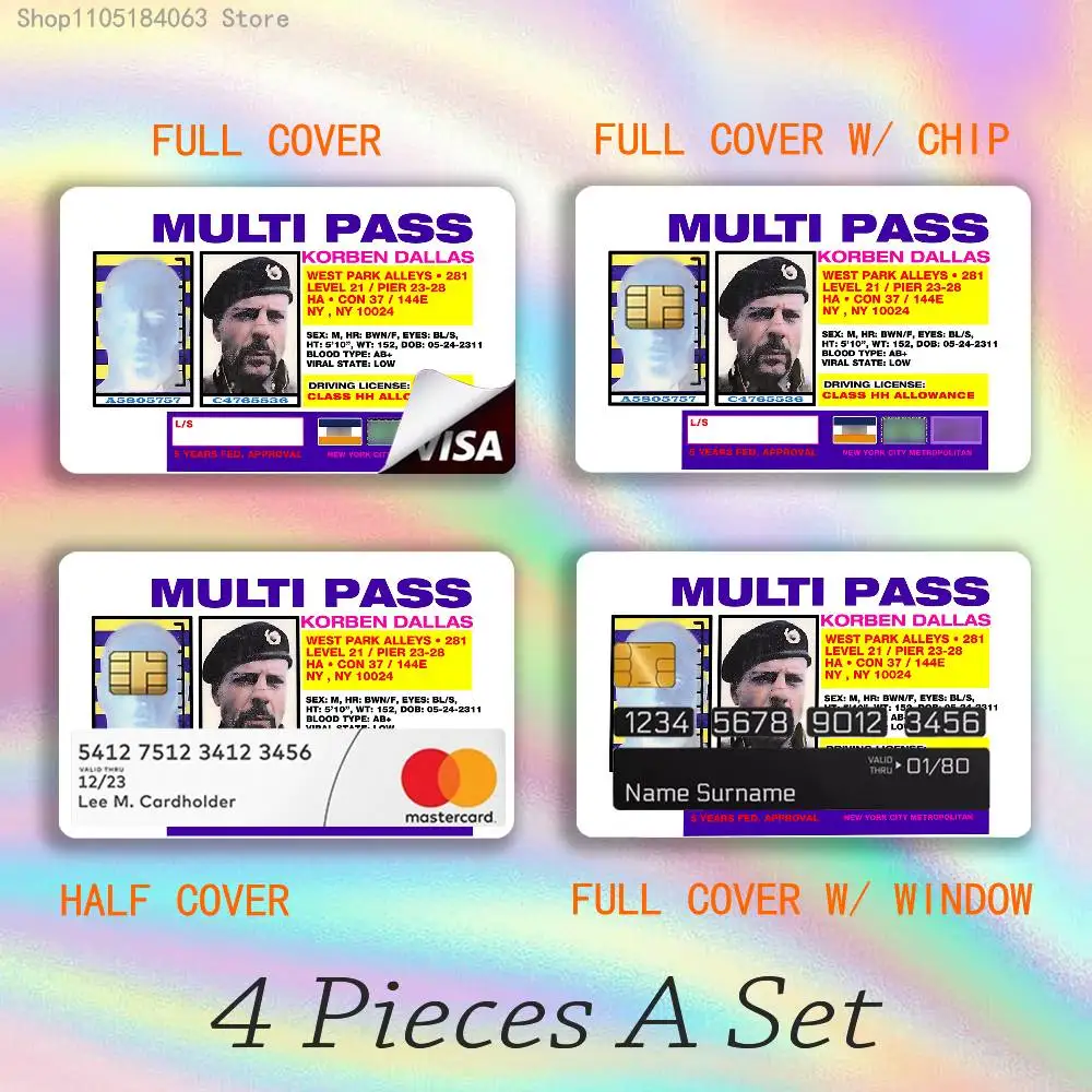 Multipass Korben Stickers Credit Visa Debit Bank Charge Card Bus Metro Waterproof Sticker Decal Decoration