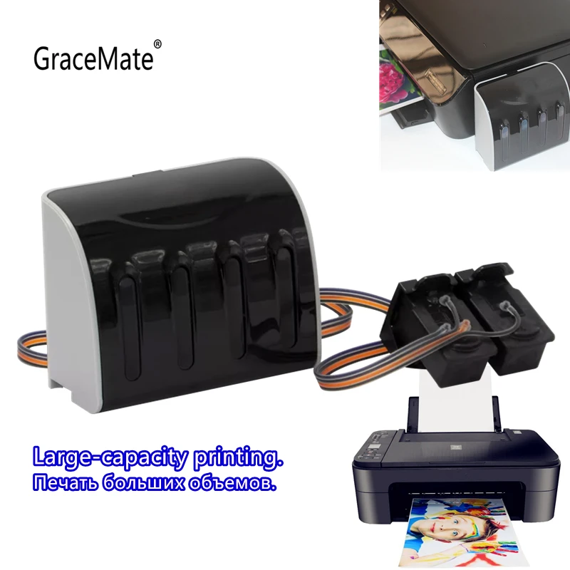 GraceMate PG645 CL646 Ink Cartridges CISS Replacement for Canon pg645 cl646 for Pixma IP2860 MG2460 MG2560 MG2960 MG2965 MX496