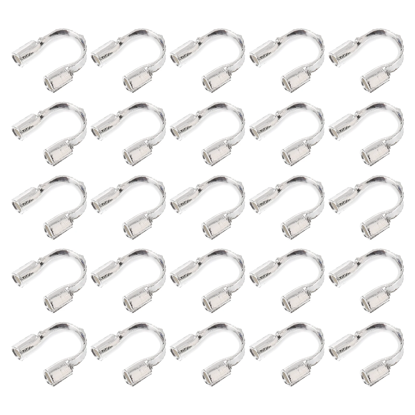 

200 Pcs Wire Brass Wire Protector Protector U Shape Accessories Brass Thimble Pendant Handmade DIY Necklace Bracelet Chain