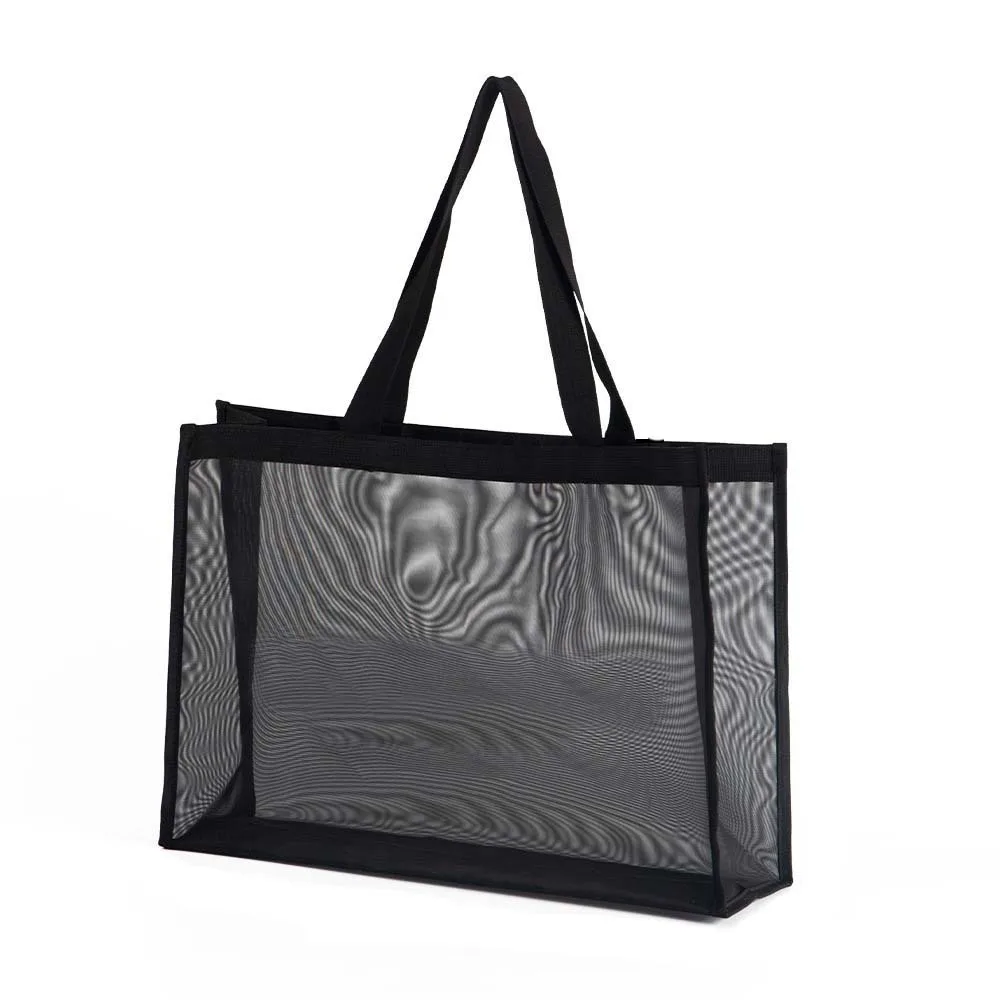 Fashionable and convenient mesh large capacity shopping bag, daily necessities storage bag, tourist beach bathing products, envi