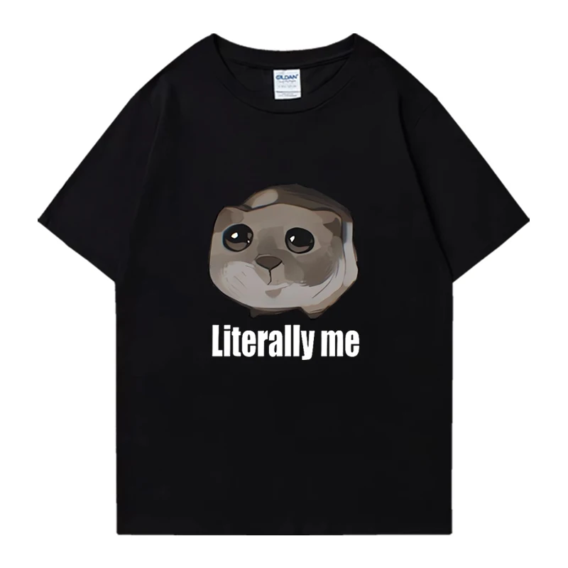 Hot sale Sad Hamster Graphics T shirt 2024 Men Women funny Oversized short sleeve t-shirts Unisex High Quality 100% Cotton Tops