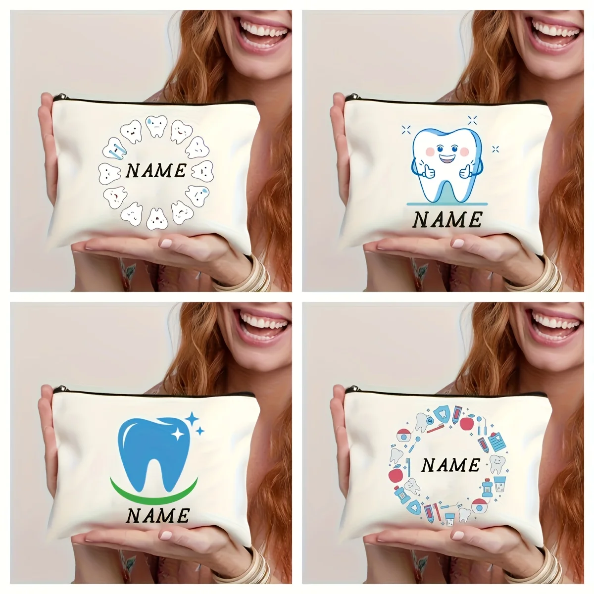 Personalized Dental Travel Toiletry Bag a Custom Name Dentist Gift Featuring Portable Storage Bags Multi Functional Toiletry Bag