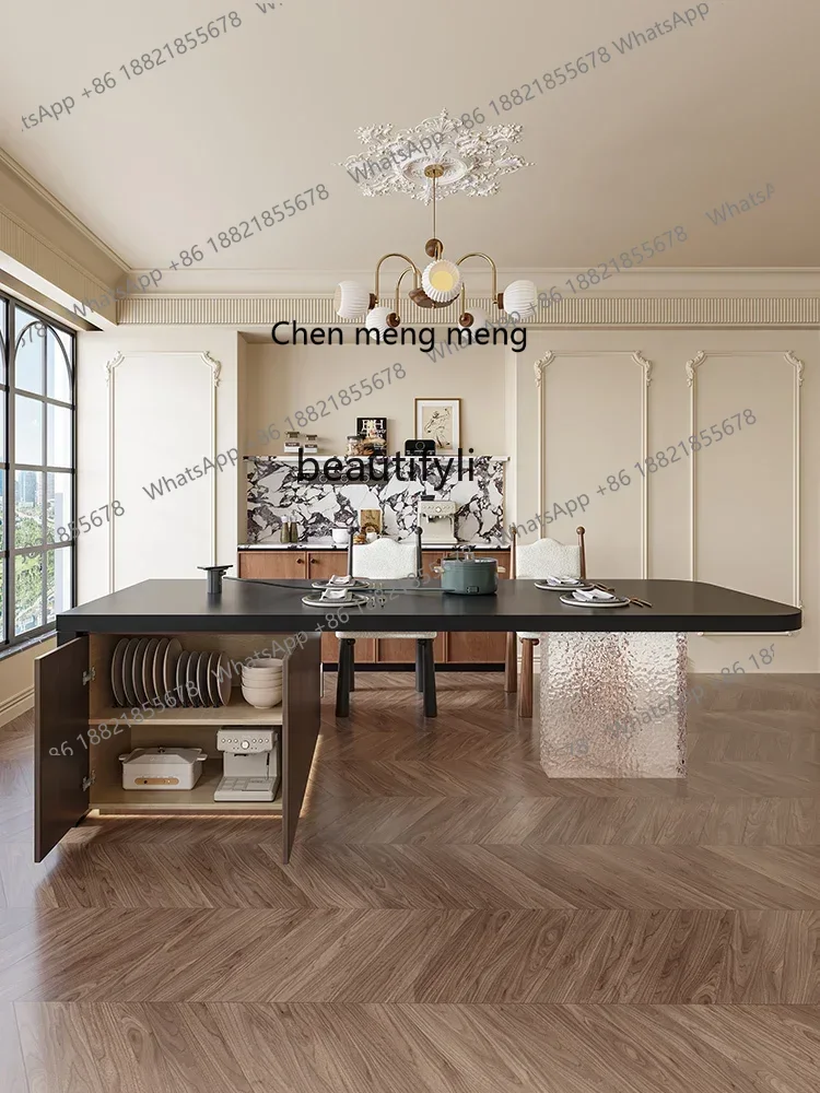 

ss cn8350 ss 8350 Chinese Ancient StyleFlush Kitchen Island Dining Table Integrated Kitchen Stone Plate Medium Inverted Table We