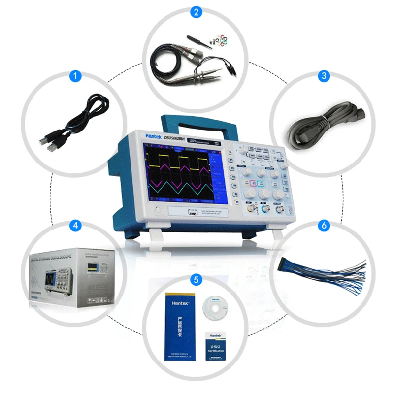 Hantek DSO5202BM Digital Storage Oscilloscope 2 Channels 200MHz 1GSa/s 7