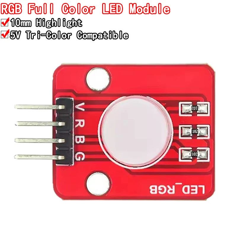 10mm Full Color RGB LED Module140C5 Electronic Building Blocks for Arduinos DIY Starter Kit