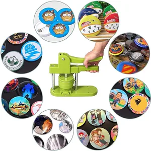 آلة صنع الأزرار ذات الأحجام المختلفة - آلة صنع الأزرار (25 مم -58 مم) ، شارات الدبوس صنع آلة ضغط مثقبة مع قالب قابل للاستبدال أفضل 6 آلات صنع غطاء المبيعات - No4