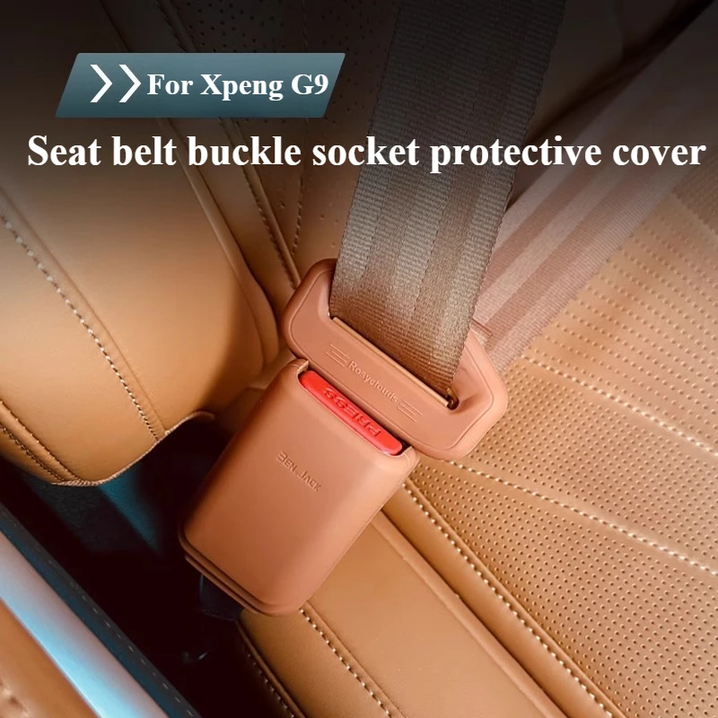 

For Xpeng G9 Seat Belt Buckle Cover Silicone Protector - Anti-Scratch Car Interior Accessories, Auto Decor Upgrade (2024 Model)