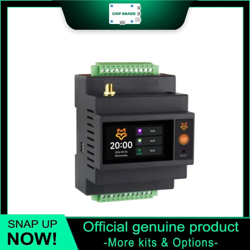 Luckfox Lyra RK3506B PLC ARM Cortex-A7 Industrial Controller 1.9in Touchscreen Dual 100Mbps LAN PoE