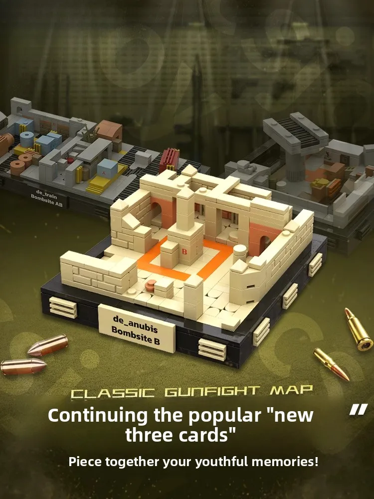 

Original CS2/CSGO Anubis Map Building Block Model - Game Merch Collectible Toy, Gamer Gift & Desk Figurine Ornament