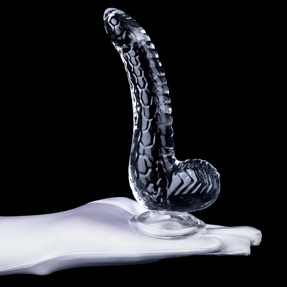 Black Clear Soft Anal Plug Snake Head Style Dildo Butt Suction Cup Women Prostate Dilator Massager Sex Toys for Men Gay Adults