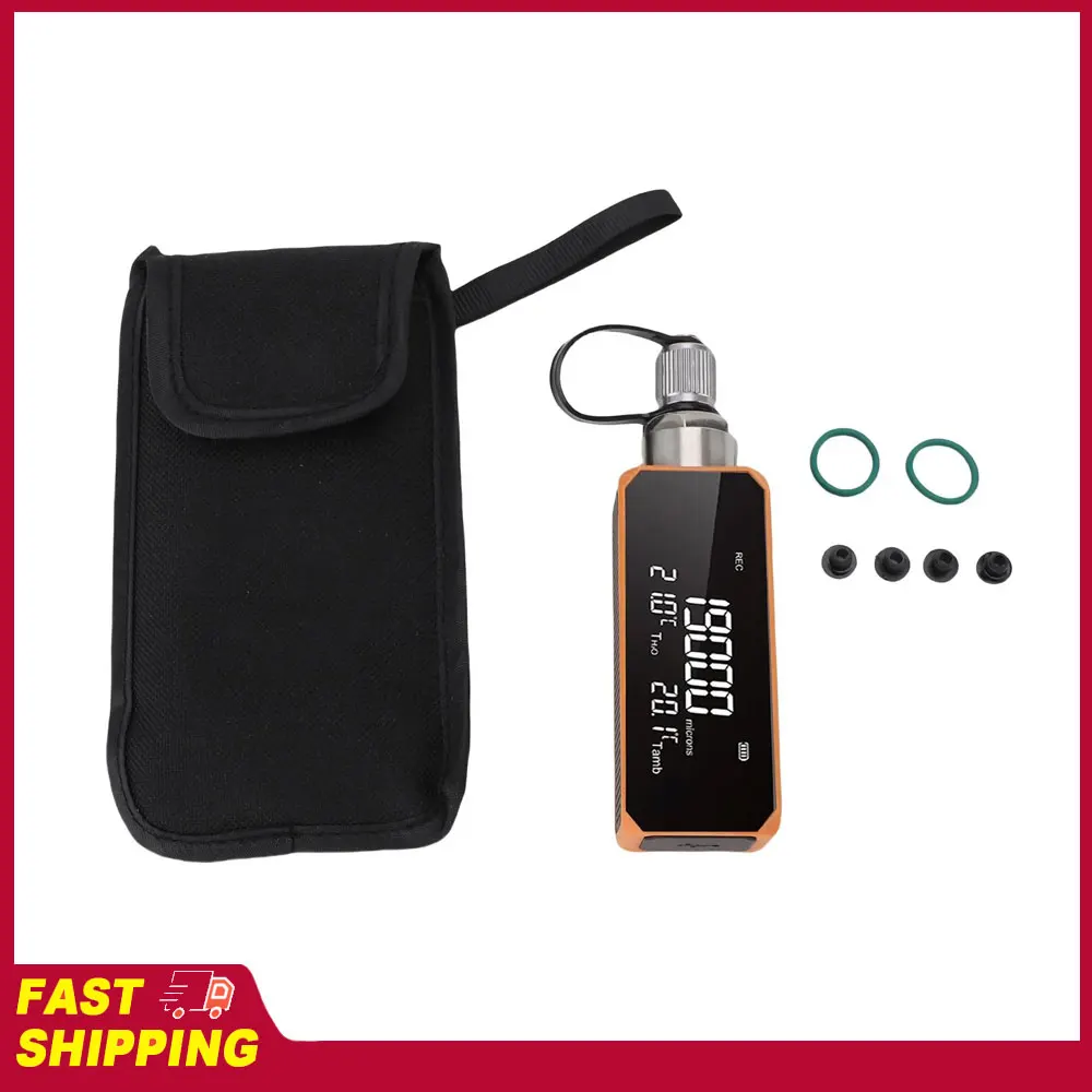 

Multifunctional Digital Vacuum Meter 1-19000microns Accurate 1/4SAE Male Flare Refrigeration Maintenance Oil Proof Vacuum Tester