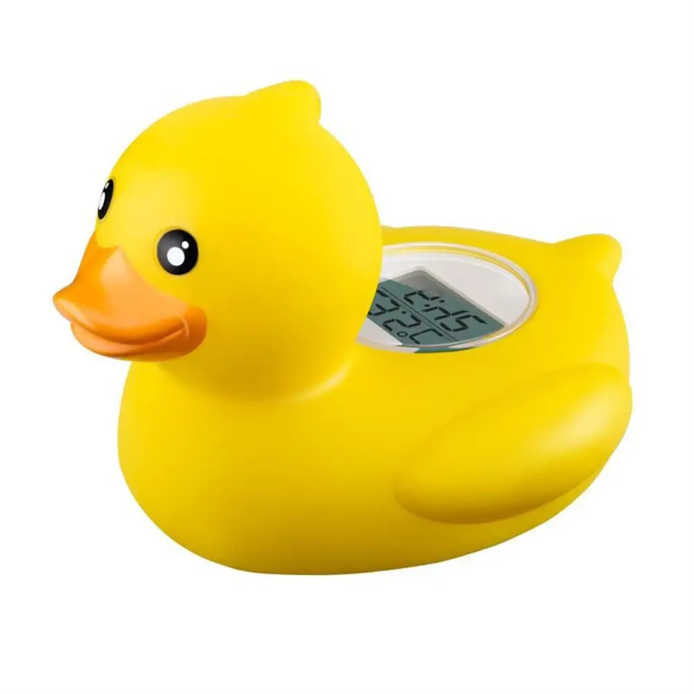 Baby Bath Water Thermometer Duck Digital Room Shower LED Bathtub Alarm Timer Function Heat Indicator LCD Screen