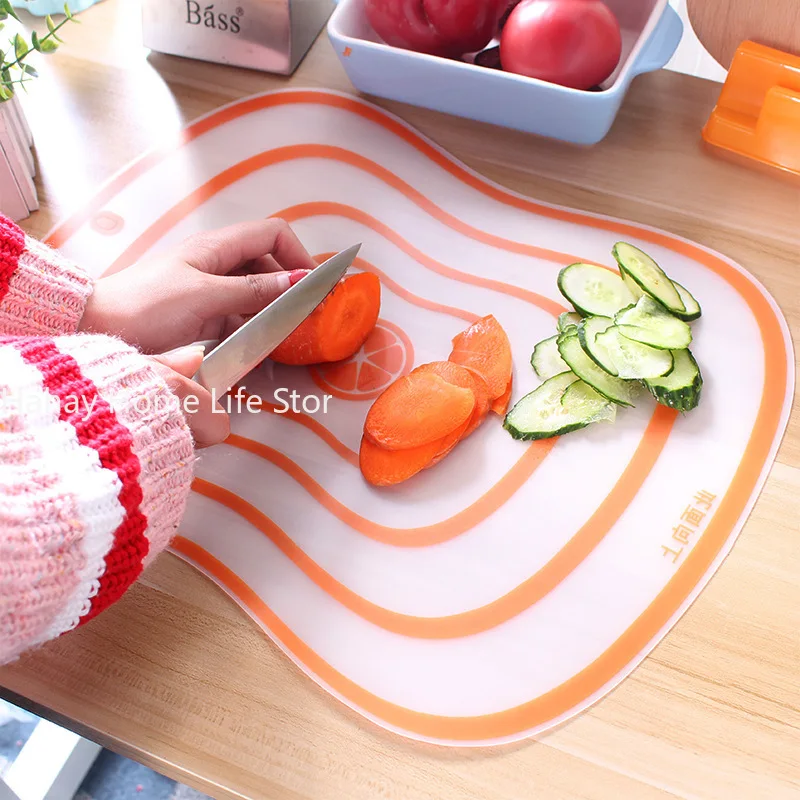 Kitchen Plastic Transparent Cutting Board Non-slip Vegetable Meat Cutting Board Flexible Chopping Block Kitchen Accessories