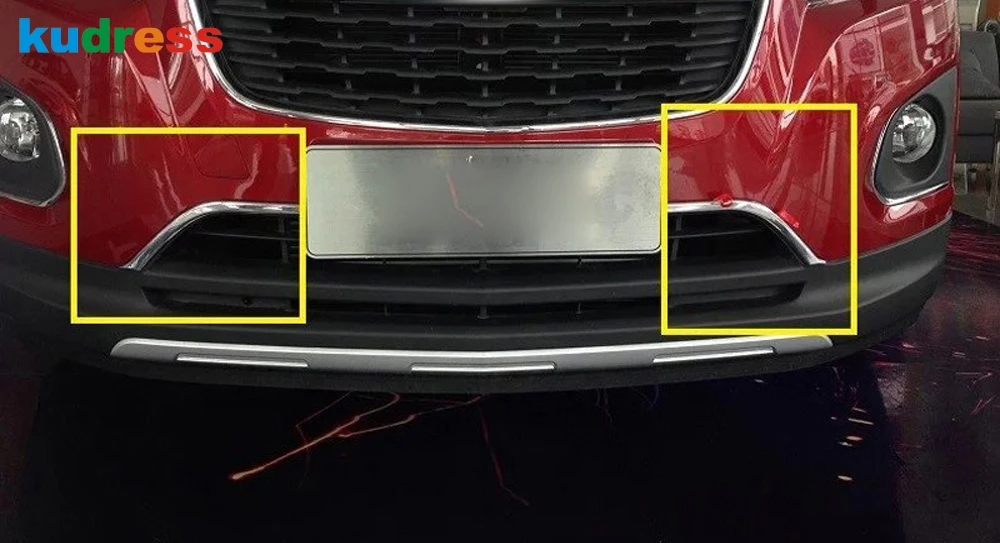 Front Lower Grille Grills Cover Trim For Chevrolet Trax Tracker 2014-2017 2018 Car Front Racing Bumper Around Strip Accessories