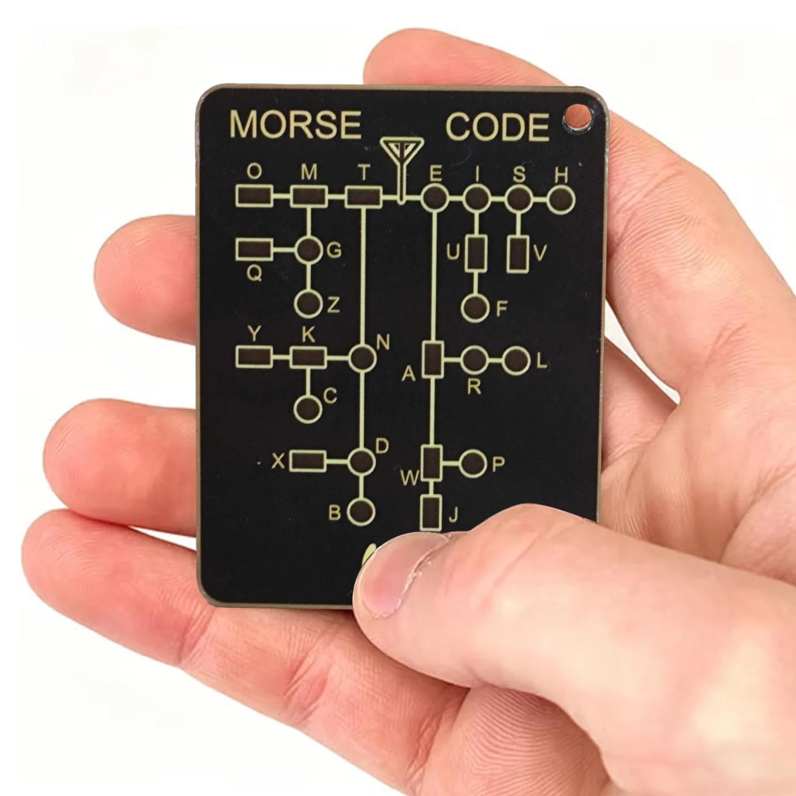 Morse Code Trainer Card Pro LEDs Signal Buttons Morse Code Practice Training Card PCB Electronic Telegraph Encryption HAM Radio
