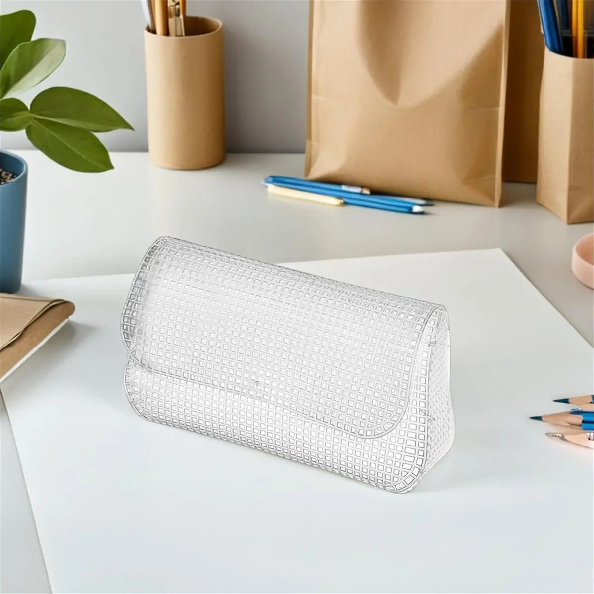 Herramienta para el Hogar, Juego de 7 Rejillas de Plástico para Crochet y Tejido con Lienzo Blanco Flexible para Bordado