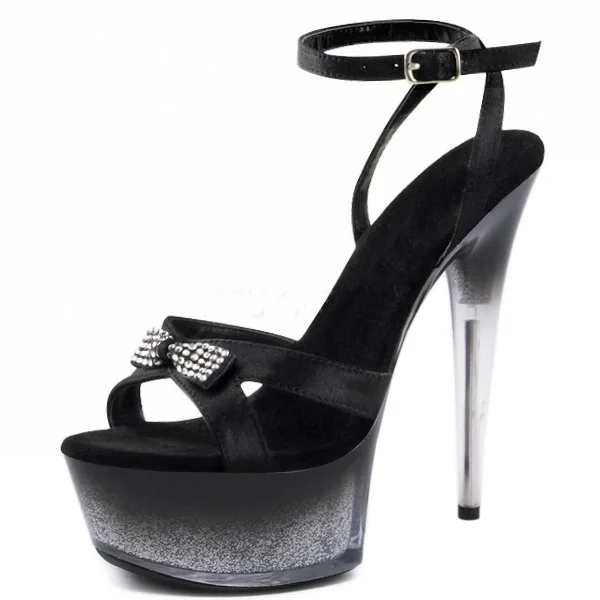 15cm Patent Leather High Heels Rivet Platform Sandals 6-Inch Exotic Gladiator Dance Shoes gradient Sexy Cross-Dressing Stripper
