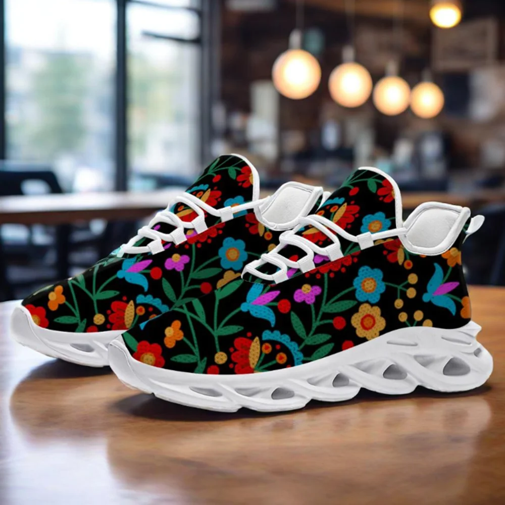 

Mexican style printed casual sneakers shoes for men and women, lightweight and breathable running shoes, cloth shoes