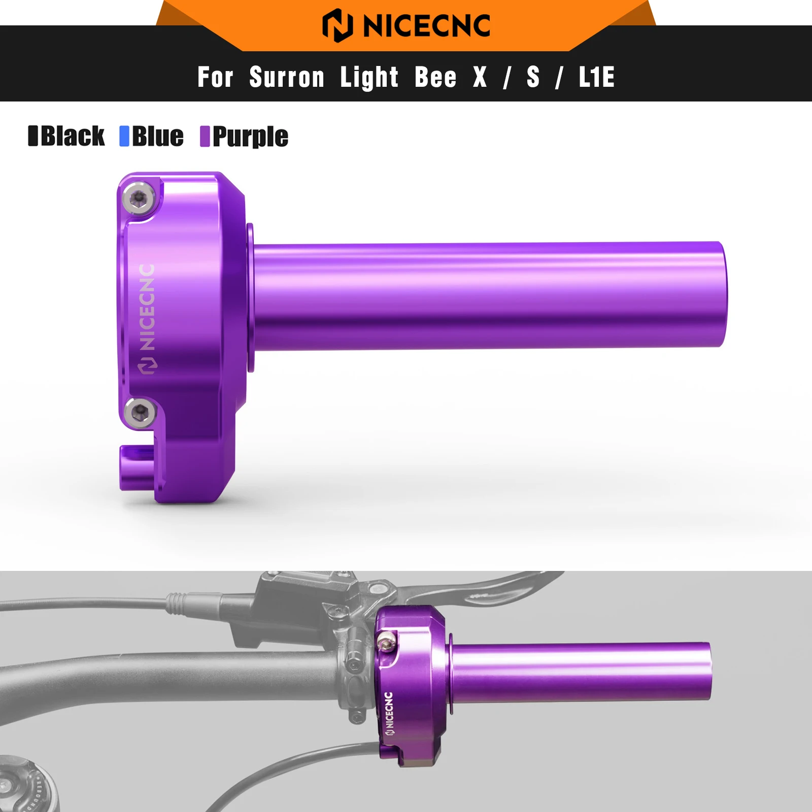 

NICECNC For Surron Light Bee X Light Bee S Light Bee L1E Throttle Housing and Tube For Segway X160 X260 Electric Dirt Bike 2025