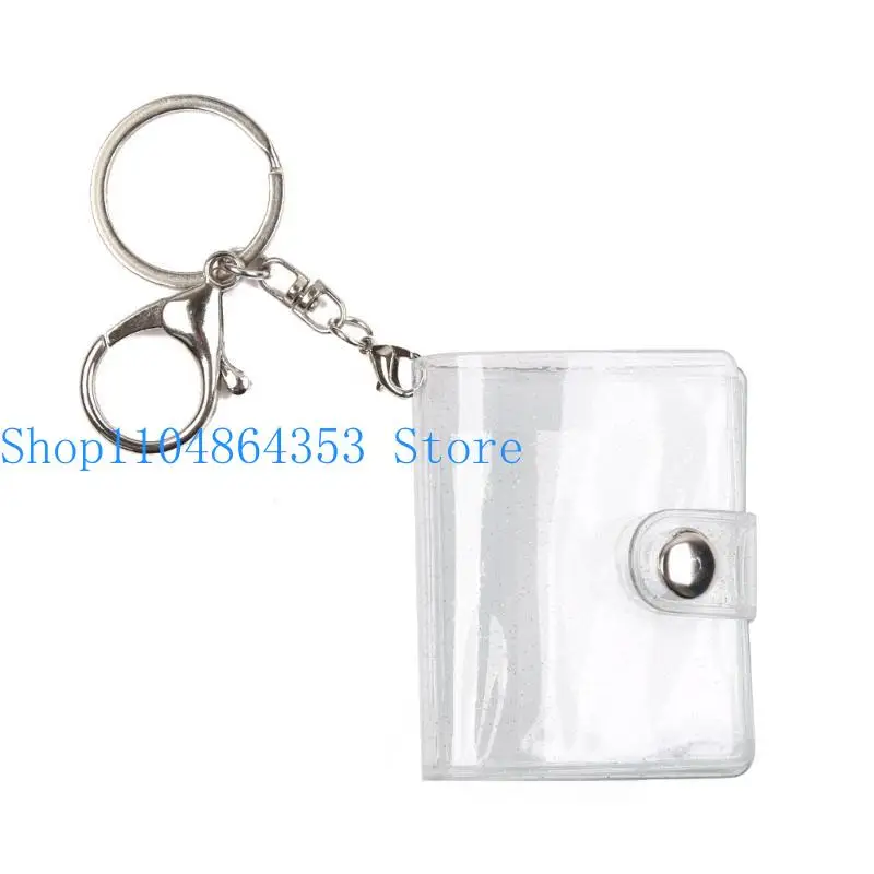 652F Small Transparent Glitter Card Holder Female Portable Mini Card Photo Album