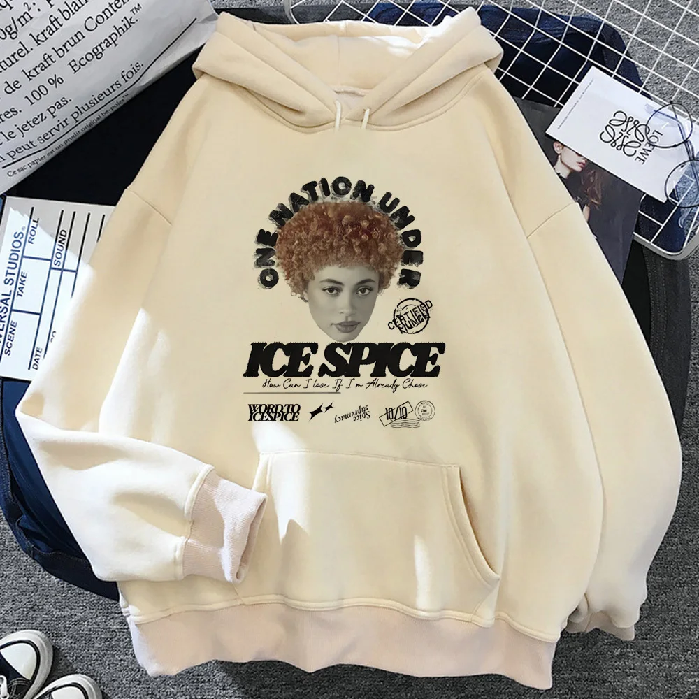 

Толстовка с капюшоном Ice Spice с принтом, спортивный отдых, комикс, элегантные модные женские спортивные костюмы с графическим рисунком, удобная повседневная одежда, молодежная одежда