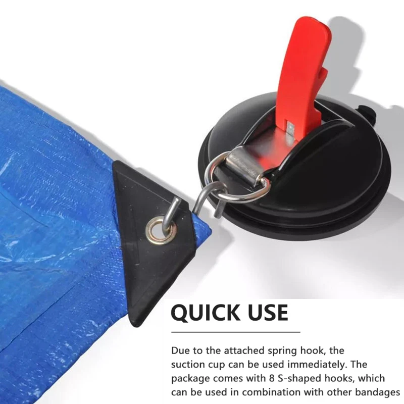 Vacuum Suction Cup Anchor com gancho fixo, Heavy-Duty Car Watch Strap, Adequado para o banheiro do lar do carro