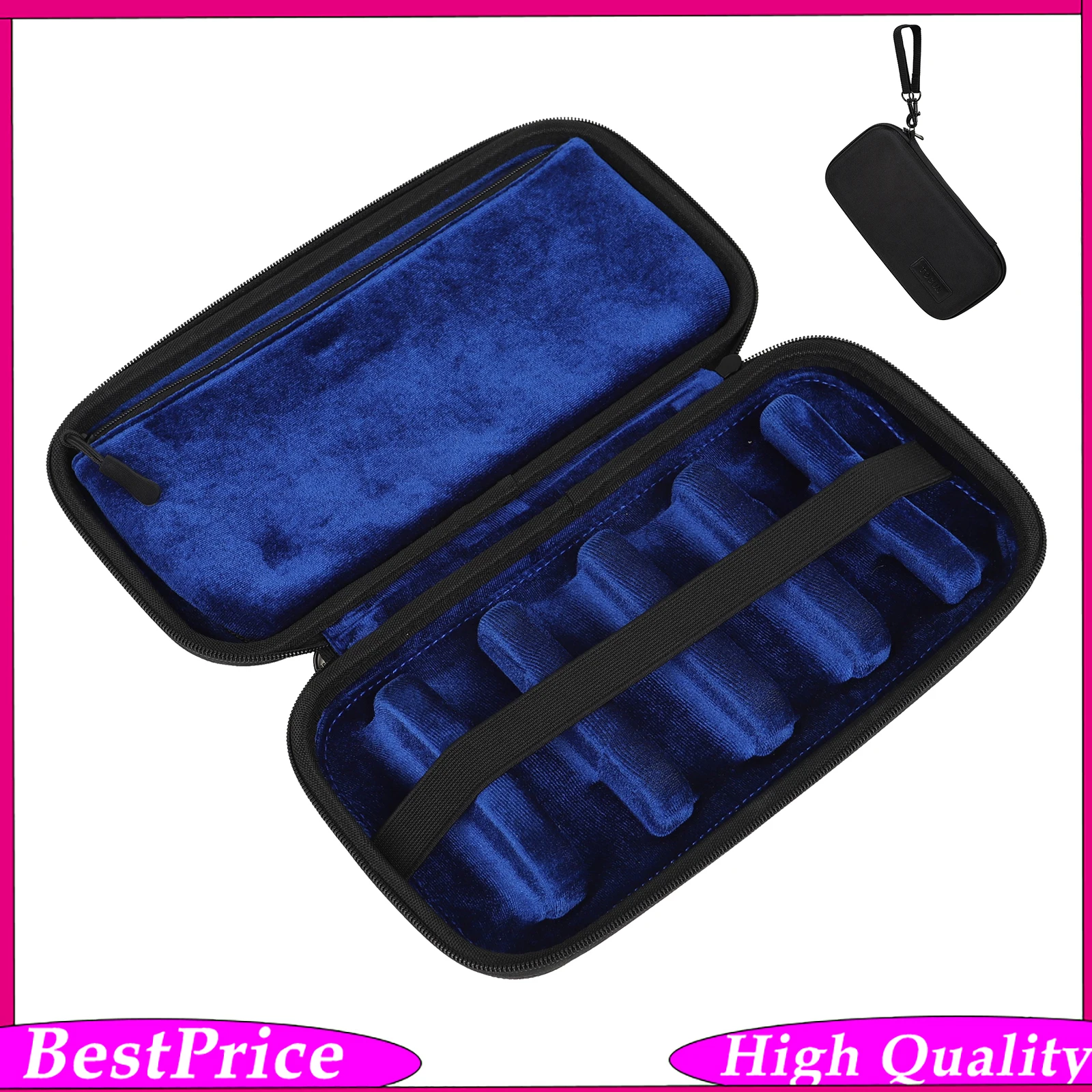Sax Mouthpiece Case Protective Bag Velvet Inner Pouch Moisture Proof Organizer for Woodwind Instrument Accessories Storage