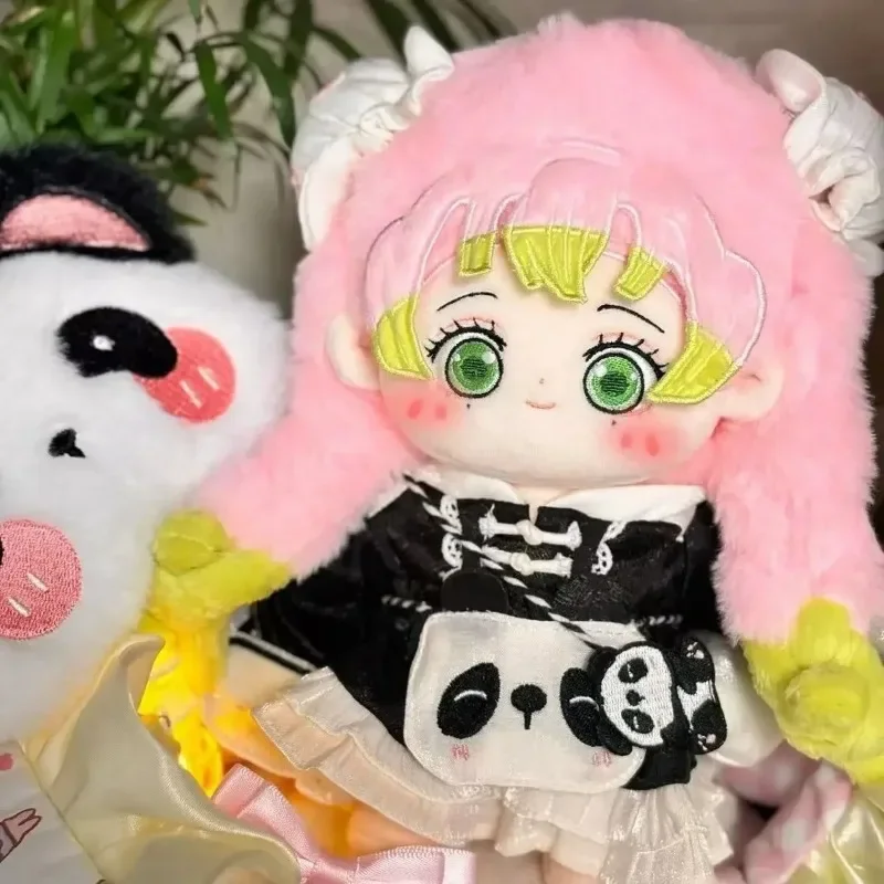 

Anime Girl Kanroji Mitsuri Attribute Cosplay Plush Doll Cotton Stuffed Body Cartoon Dress Up Clothes Cotton Toy 20cm